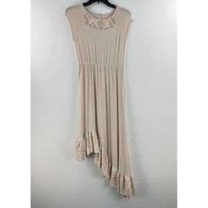 Joyfolie Mía Joy Terra Pink‎ Dress Youth Size 12 Asymmetrical Hem Ruffle